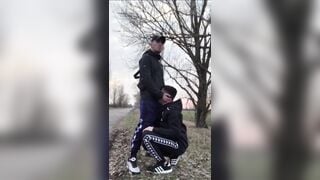 Canada two strangers has oral sex at public park