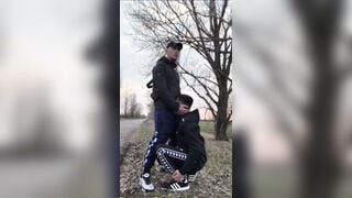 Canada two strangers has oral sex at public park