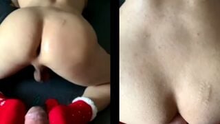 Santa cosplay man enjoy gay sex with friend in New year celebration