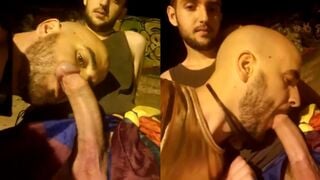 Big cock monster man enjoys deepthroat sex in midnight