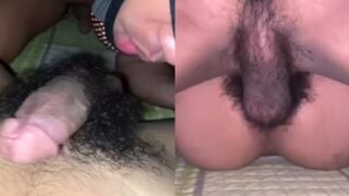 Hairy cock man fucking his new friend's ass