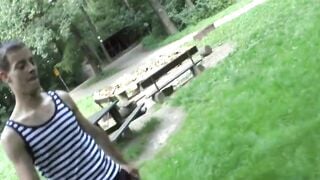 Playboys enjoy outdoor handjob oral sex video