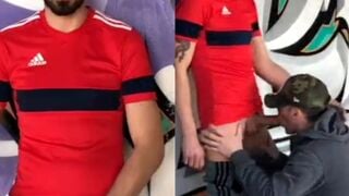 White handsome man expose his big manhood cock video