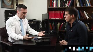 Big cock uncle teach blowjob session with nephew