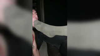 Cute sheboy show his passionate blowjob night video
