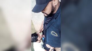 Outdoor public park American gay blowjob MMS vidoe