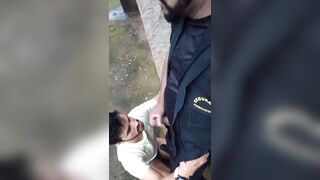 Outdoor public park American gay blowjob MMS vidoe